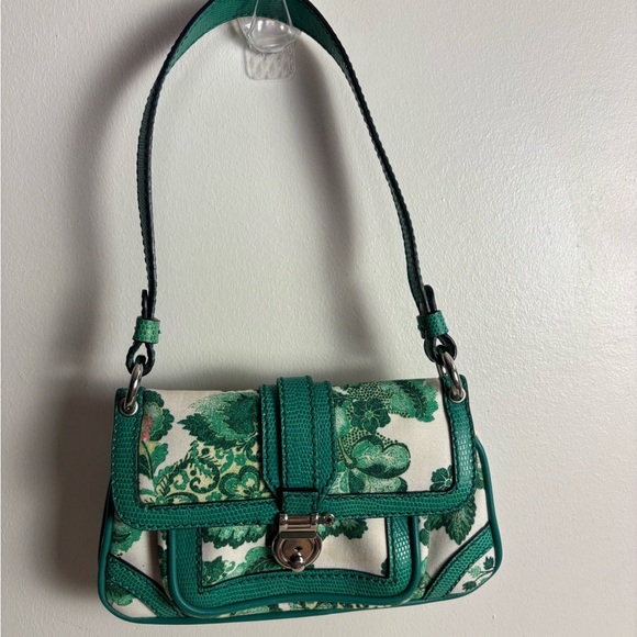 Burberry Green Floral Mini Shoulder Bag - Picture 1 of 13
